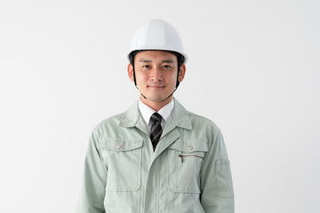 ビジネスマン、ヘルメット、ブルゾン