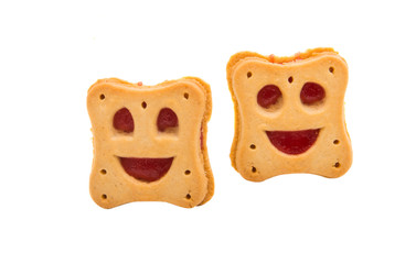 biscuits with jam isolated