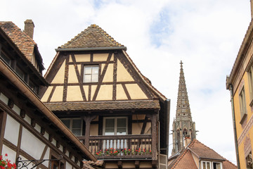 Obernai. Maison typique alsacienne à colombages. Alsace, Bas Rhin. Grand Est