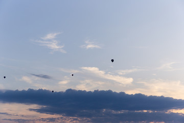 Balloons On Setting Sky