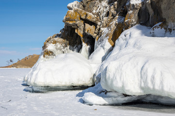 Ice of Lake Baikal