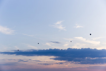 Balloons On Setting Sky