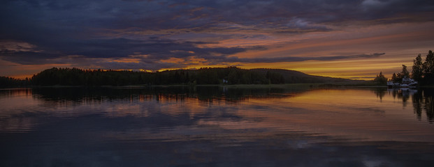 Sunset on the North's lake FaceBook cover for privat page