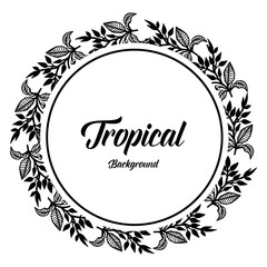 Floral design for tropical card vector illustration