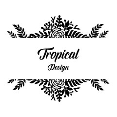 Floral hand draw for tropical design vector illustration