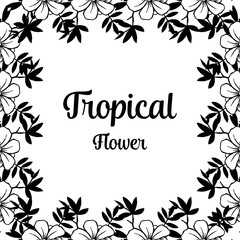 Tropical flower design hand draw vector illustration