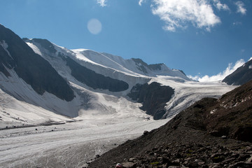 Glacier Grand Aktru in the Altai Mountains
