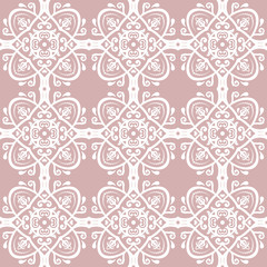 Orient vector classic purple and white pattern. Seamless abstract background with vintage elements. Orient background. Ornament for wallpaper and packaging