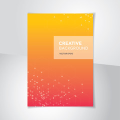 Colorful pink and yellow gradient abstract cover background