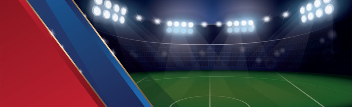 Football stadium for web banner background