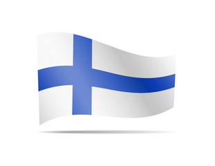 Obraz premium Waving Finland flag in the wind.