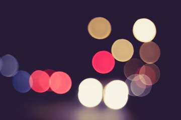 Vintage defocused lights bokeh