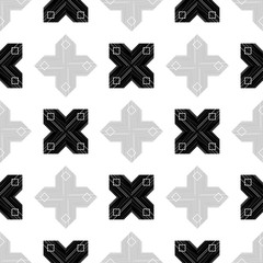 Seamless vector background with decorative snowflakes. Winter pattern. Textile rapport.