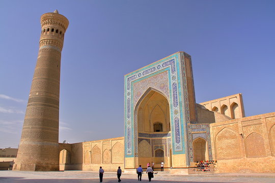 Poi Kalon Mosque and Minaret in Bukhara, Uzbekistan