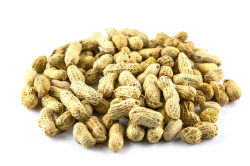 Boiled Peanuts on white