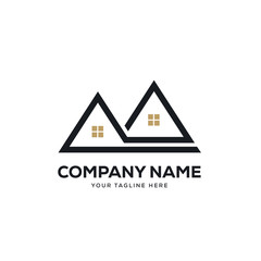 real estate logo design vector, house abstract concept icon symbol