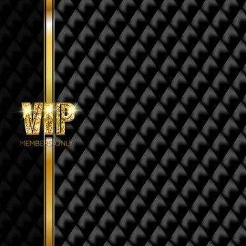 VIP invitation. Black sofa background. Premium quality.