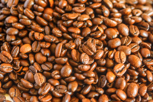 background of coffee beans © shymar27