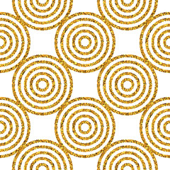 Gold glitter seamless pattern. Geometric background. Vector illustration
