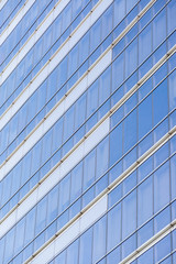 Business building with glass of windows