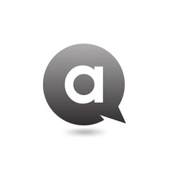 a letter with Circle Talk Logo icon vector