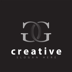 GG Letter Logo icon vector