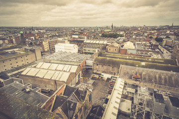 Fototapeta premium Aerial view of Dublin