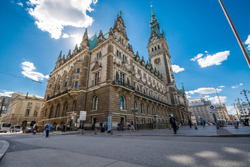 Fototapeta premium Hamburg City Hall is the seat of local government of the Free and Hanseatic City of Hamburg, Germany.