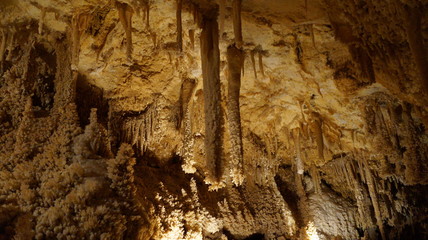 Scenery from inside of a cave