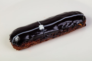 Tasty Eclair with cream