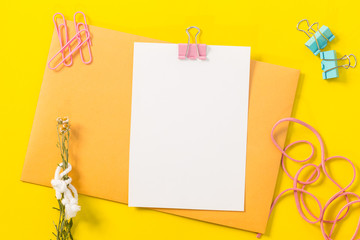 note pad with binder clip