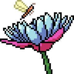 vector pixel art flower bloom