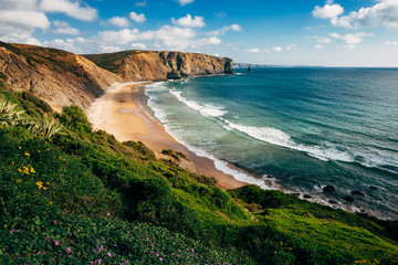 Praia da Arrifana or Arrifana Beach, Algarve, Portugal, Europe.