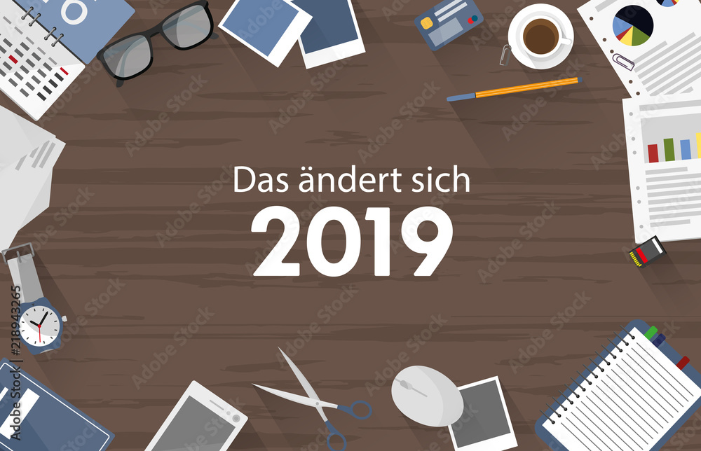 Poster das ändert sich 2019 arbeitsplatz