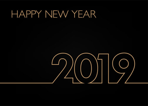 Happy new year 2019 Linie