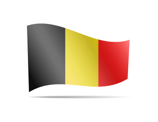 Waving Belgium flag in the wind.