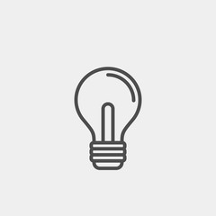 Bulb flat vector icon. Idea flat vector icon
