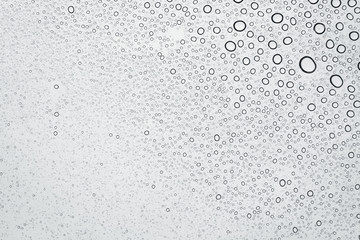 the water droplet on glass.