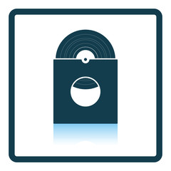 Vinyl record in envelope icon