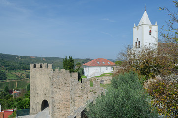Fototapeta na wymiar Murallas del castillo de Penela, Coímbra. Portugal