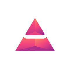 Geometric Triangle Pyramid Logo