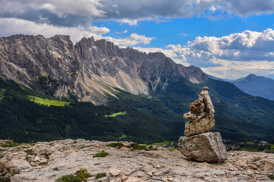 Italy Dolomites Latemar stoneman