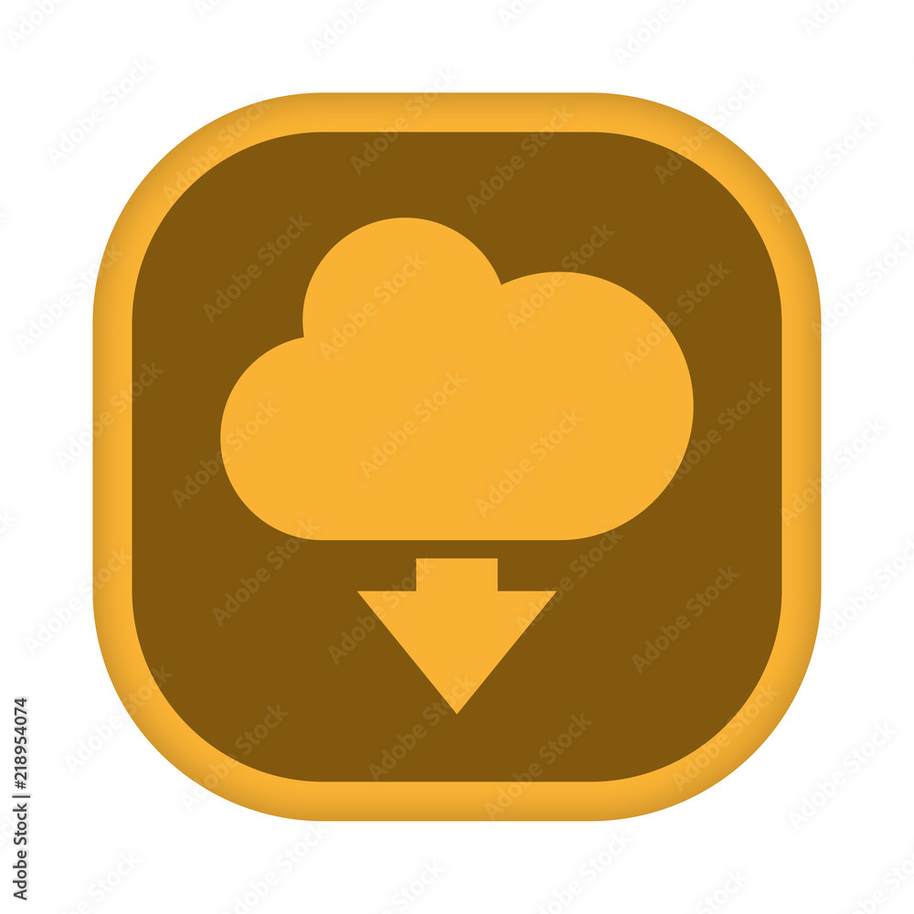 Sticker App Icon gelb - Cloud Download