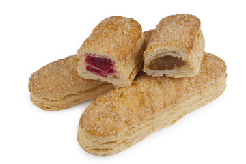 Puff pastry with cream.
