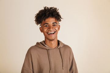 Portrait of a smiling young afro american man
