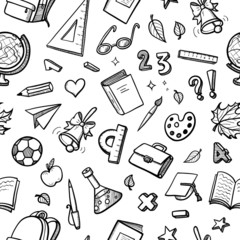 School seamless pattern 