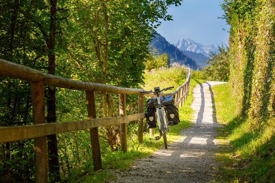 Touring bicycle in Austria