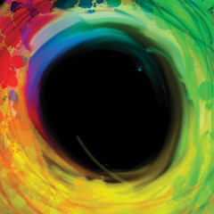  Colorful circle brackground on black
