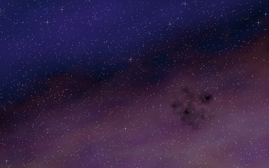 Colorful and beautiful space background. Outer space. Starry outer space texture. 3D illustration