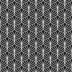 Tuinposter Art deco Klassieke bladeren art deco naadloos patroon. Geometrische stijlvolle sieraad. Vector antieke textuur.